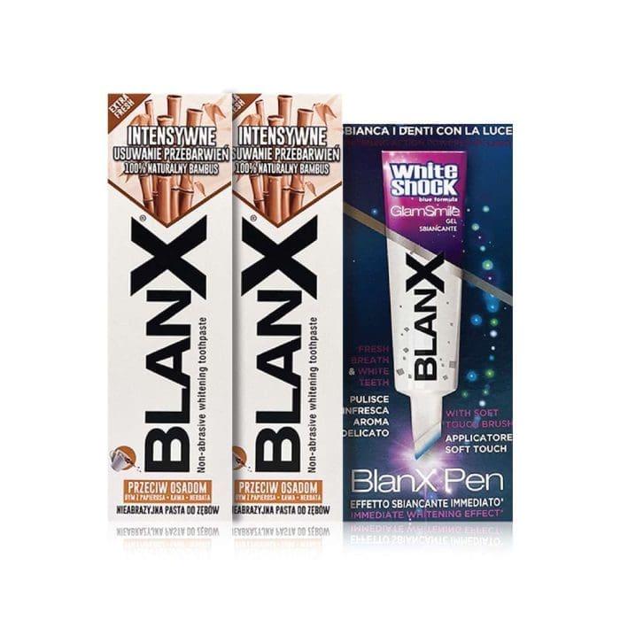 Bundle of whitening and stain removal products 2 blanx intensive stain removal and Blanx pen
